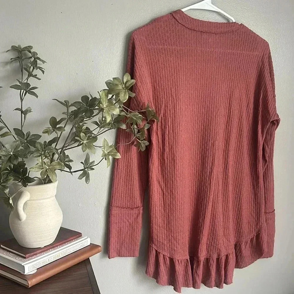 Maurices Women’s Solid Ruffle Hem Open Front Cardigan - Picture 7 of 7